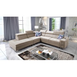 bMeta Title:/b Fusion IX Corner Sofa - Quilted Seat, Sleep Function - Velvet Material | Hydrophobic, Magic Velvet 2282