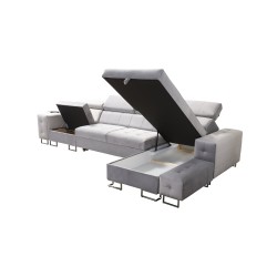Fusion XI Corner Sofa with Quilted Seat | +Sleeping Function | Velvet | Hydrophobic, Magic Velvet 2216 Fusion XI Corner Sofa with Quilted Seat | +Sleeping Function | Velvet | Hydrophobic, Magic Velvet 2216