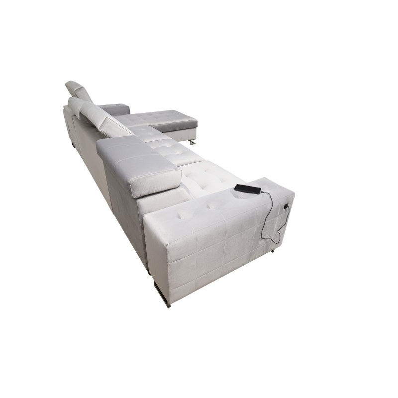 Fusion XI Corner Sofa with Quilted Seat | +Sleeping Function | Velvet | Hydrophobic, Magic Velvet 2282 Fusion XI Corner Sofa with Quilted Seat | +Sleeping Function | Velvet | Hydrophobic, Magic Velvet 2282