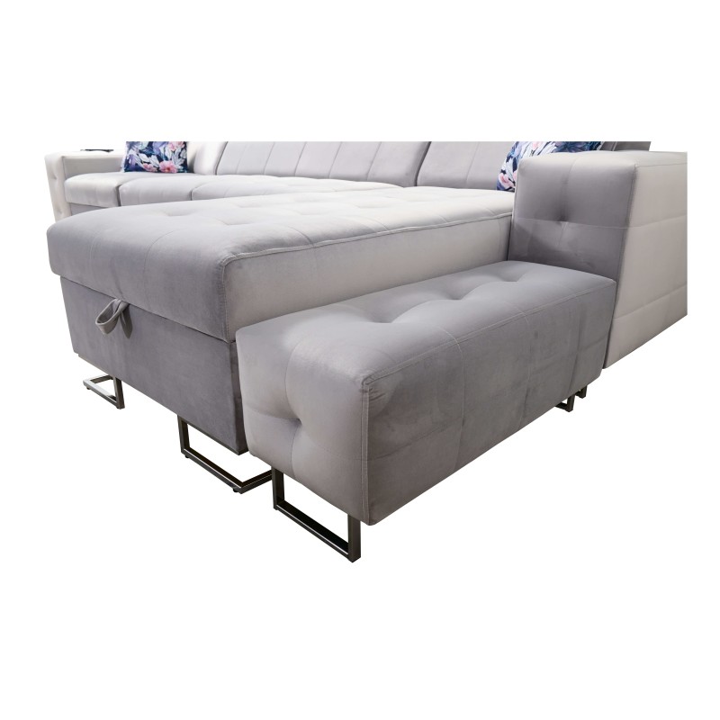 Fusion XI Corner Sofa with Quilted Seat | +Sleeping Function | Velvet | Hydrophobic, Magic Velvet 2282 Fusion XI Corner Sofa with Quilted Seat | +Sleeping Function | Velvet | Hydrophobic, Magic Velvet 2282