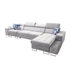 Fusion XI Corner Sofa with Quilted Seat | +Sleeping Function | Velvet | Hydrophobic, Magic Velvet 2282 Fusion XI Corner Sofa with Quilted Seat | +Sleeping Function | Velvet | Hydrophobic, Magic Velvet 2282
