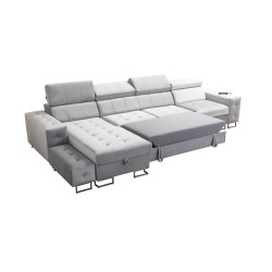 Fusion XI Corner Sofa with Quilted Seat | +Sleeping Function | Velvet | Hydrophobic, Magic Velvet 2282 Fusion XI Corner Sofa with Quilted Seat | +Sleeping Function | Velvet | Hydrophobic, Magic Velvet 2282