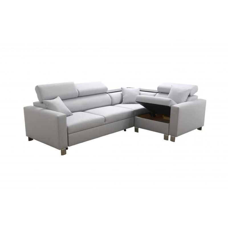 Sofá esquinero Magneto II con función de cama y contenedor para ropa de cama - Plecionka, Sawana 14 Sofá esquinero Magneto II con función de cama y contenedor para ropa de cama - Plecionka, Sawana 14