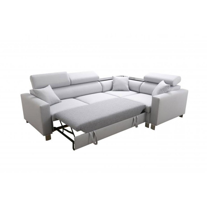 Sofá esquinero Magneto II con función de cama y contenedor para ropa de cama - Plecionka, Sawana 14 Sofá esquinero Magneto II con función de cama y contenedor para ropa de cama - Plecionka, Sawana 14