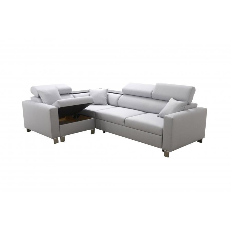 Sofá esquinero Magneto II con función de cama y contenedor para ropa de cama - Plecionka, Sawana 14 Sofá esquinero Magneto II con función de cama y contenedor para ropa de cama - Plecionka, Sawana 14