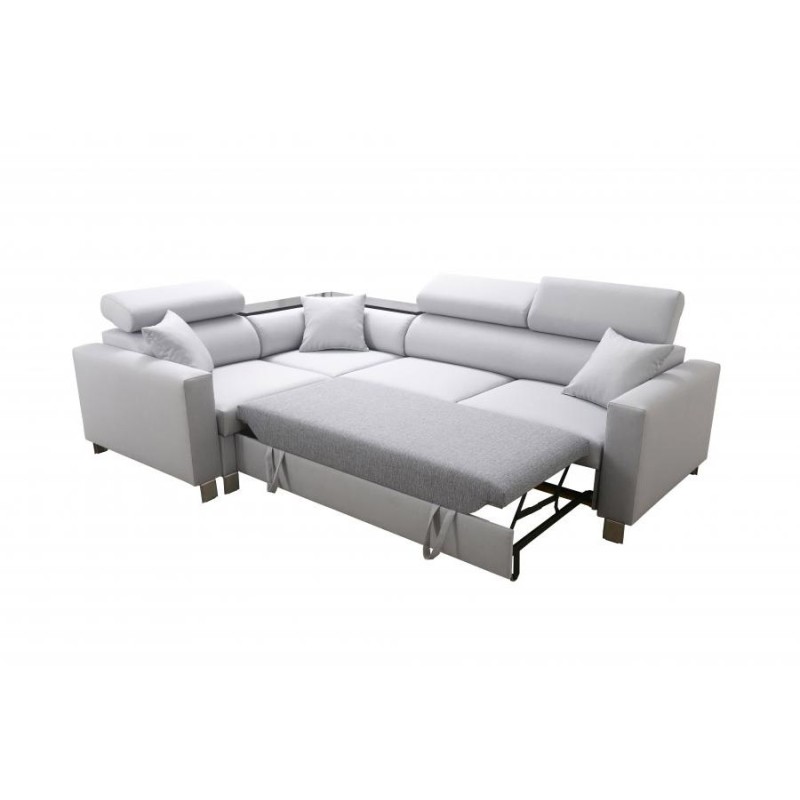 Sofá esquinero Magneto II con función de cama y contenedor para ropa de cama - Plecionka, Sawana 14 Sofá esquinero Magneto II con función de cama y contenedor para ropa de cama - Plecionka, Sawana 14