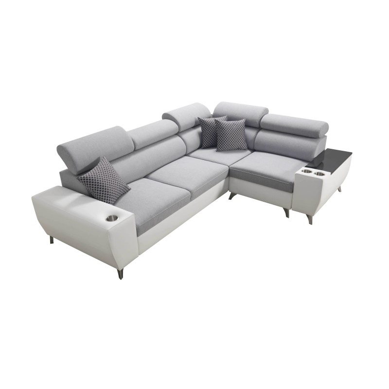 Sofá esquinero Luna II con función de cama: elegancia y funcionalidad en uno. Sofá esquinero Luna II con función de cama: elegancia y funcionalidad en uno.