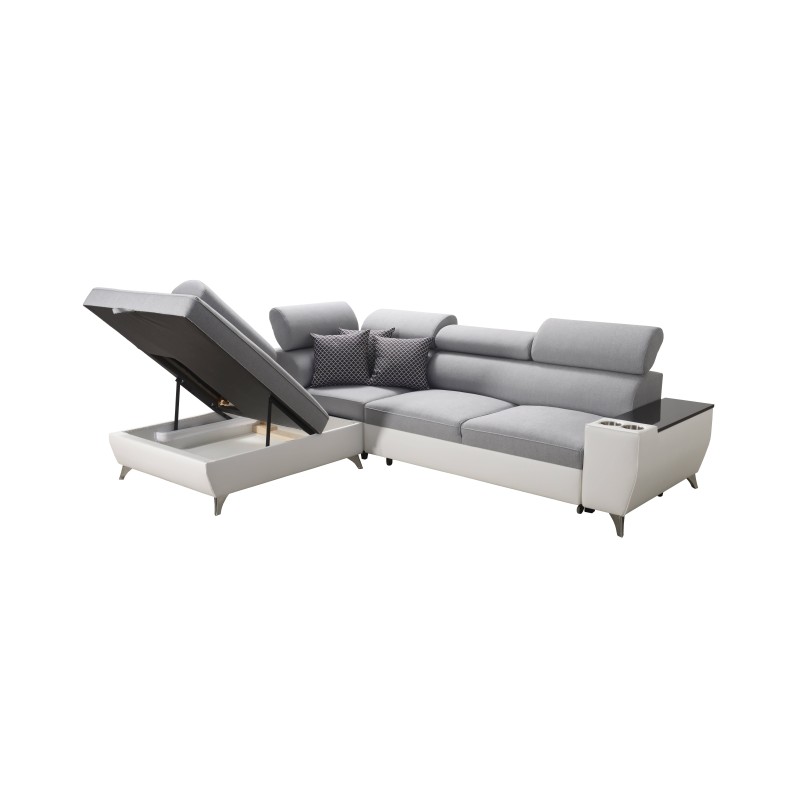 Esquinero Luna VII con función de cama: modernidad y confort en uno. Esquinero Luna VII con función de cama: modernidad y confort en uno.