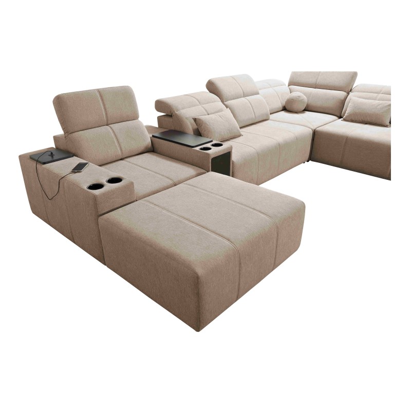 U-förmiges Ecksofa Milano V mit Schlaffunktion – die ideale Verbindung von Eleganz und Funktionalität U-förmiges Ecksofa Milano V mit Schlaffunktion – die ideale Verbindung von Eleganz und Funktionalität