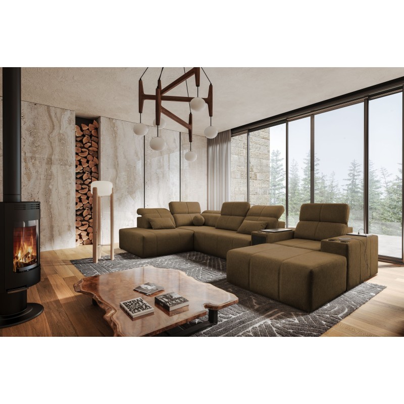 U-förmiges Ecksofa Milano V mit Schlaffunktion – die ideale Verbindung von Eleganz und Funktionalität U-förmiges Ecksofa Milano V mit Schlaffunktion – die ideale Verbindung von Eleganz und Funktionalität