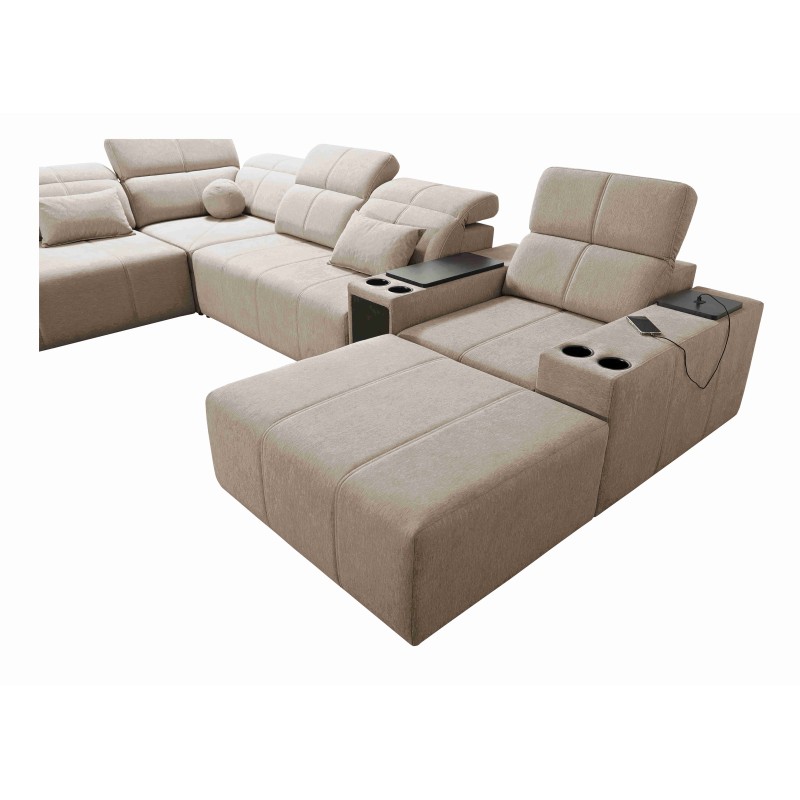 U-förmiges Ecksofa Milano V mit Schlaffunktion – die ideale Verbindung von Eleganz und Funktionalität U-förmiges Ecksofa Milano V mit Schlaffunktion – die ideale Verbindung von Eleganz und Funktionalität