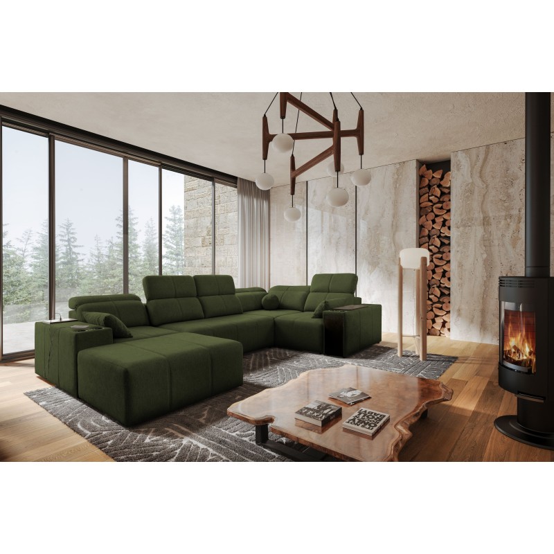 Ecksofa in U-Form Milano IV mit Schlaffunktion Plecionka, Verita 39 | Bequem und funktional