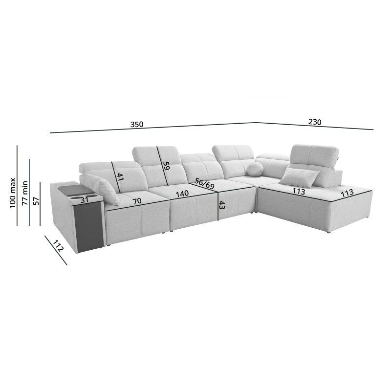 Milano XI Corner Sofa with Sleeping Function - Luxury and Functionality in One Milano XI Corner Sofa with Sleeping Function - Luxury and Functionality in One