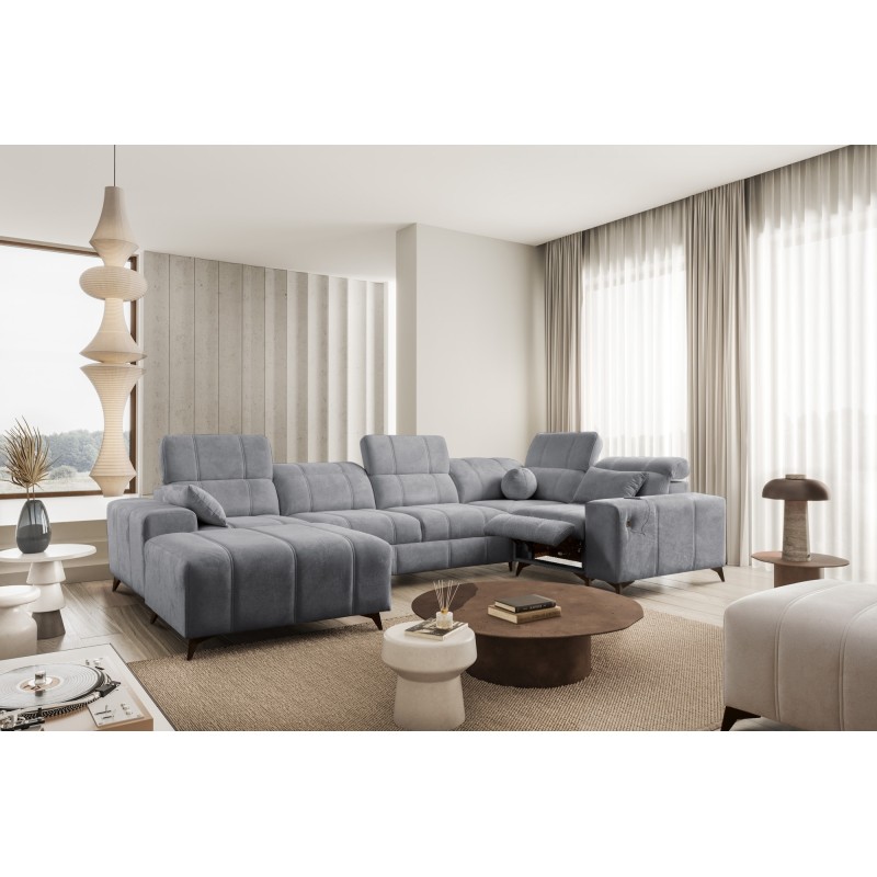 Narożnik w kształcie U ballagio IV mix z funkcją spania oraz funkcją relax tkanina Spring 1101 Narożnik w kształcie U ballagio IV mix z funkcją spania oraz funkcją relax tkanina Spring 1101