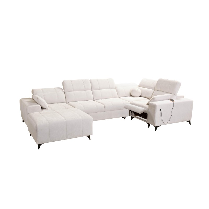 Narożnik w kształcie U ballagio IV mix z funkcją spania oraz funkcją relax tkanina Spring 1101 Narożnik w kształcie U ballagio IV mix z funkcją spania oraz funkcją relax tkanina Spring 1101