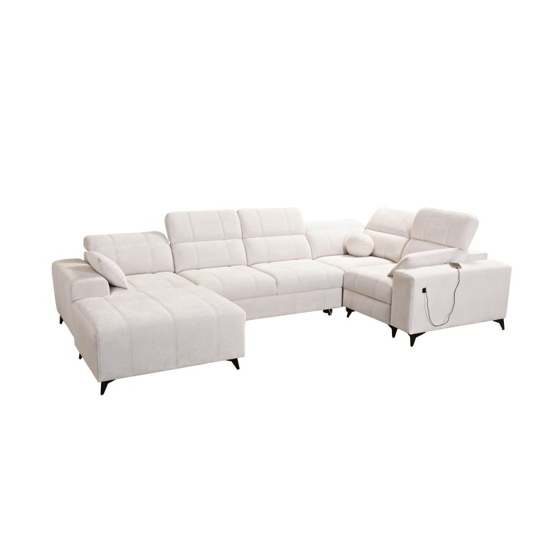 Narożnik w kształcie U ballagio IV mix z funkcją spania oraz funkcją relax tkanina Spring 1108 Narożnik w kształcie U ballagio IV mix z funkcją spania oraz funkcją relax tkanina Spring 1108