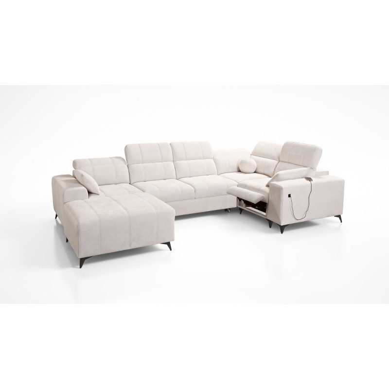 Narożnik w kształcie U ballagio IV mix z funkcją spania oraz funkcją relax tkanina Spring 1110 Narożnik w kształcie U ballagio IV mix z funkcją spania oraz funkcją relax tkanina Spring 1110