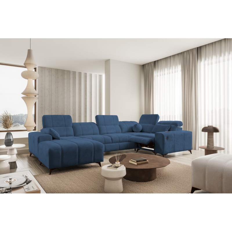 Narożnik w kształcie U ballagio IV mix z funkcją spania oraz funkcją relax tkanina Spring 1118 Narożnik w kształcie U ballagio IV mix z funkcją spania oraz funkcją relax tkanina Spring 1118