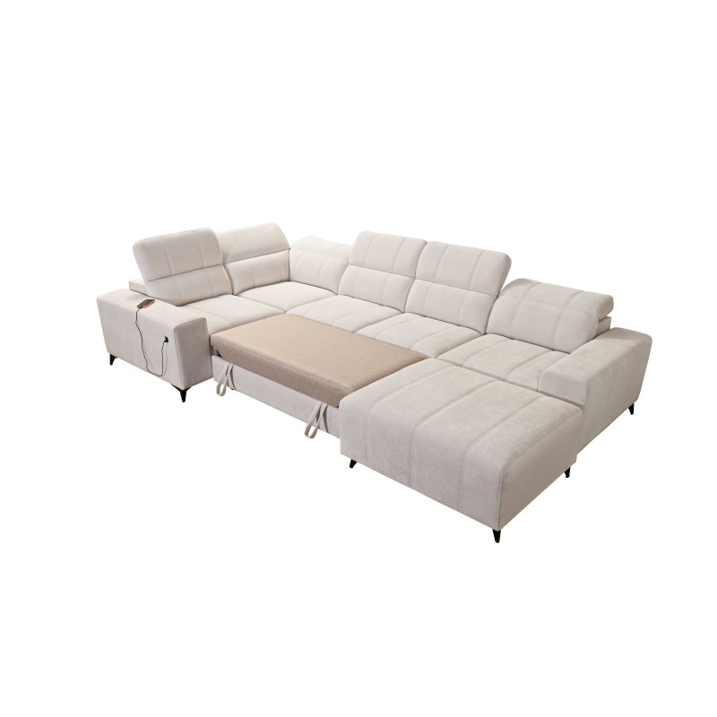 Narożnik w kształcie U ballagio IV mix z funkcją spania oraz funkcją relax tkanina Spring 1101 Narożnik w kształcie U ballagio IV mix z funkcją spania oraz funkcją relax tkanina Spring 1101