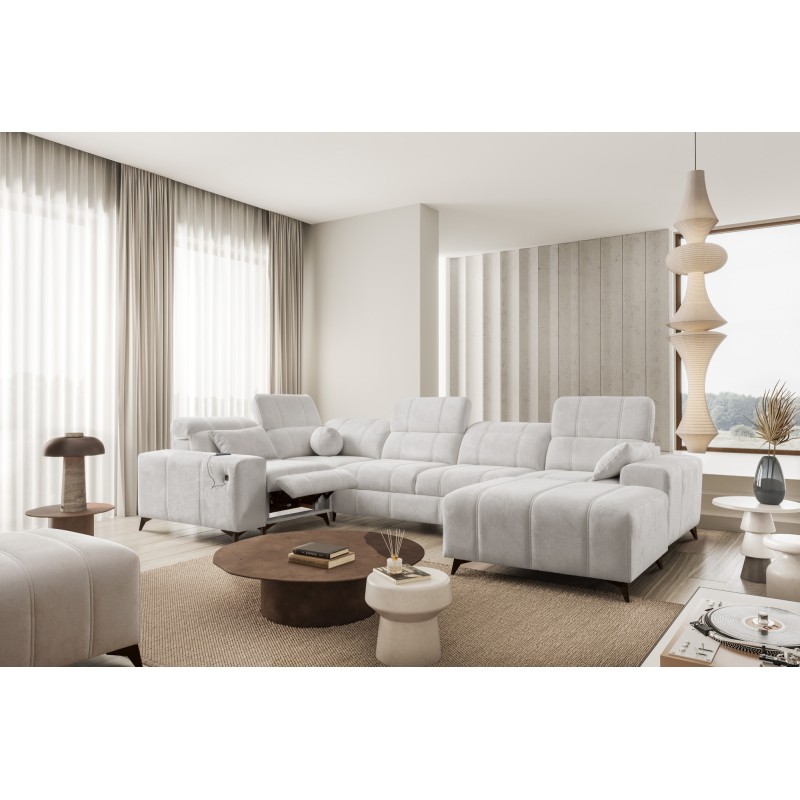 Narożnik w kształcie U ballagio IV mix z funkcją spania oraz funkcją relax tkanina Spring 1104 Narożnik w kształcie U ballagio IV mix z funkcją spania oraz funkcją relax tkanina Spring 1104