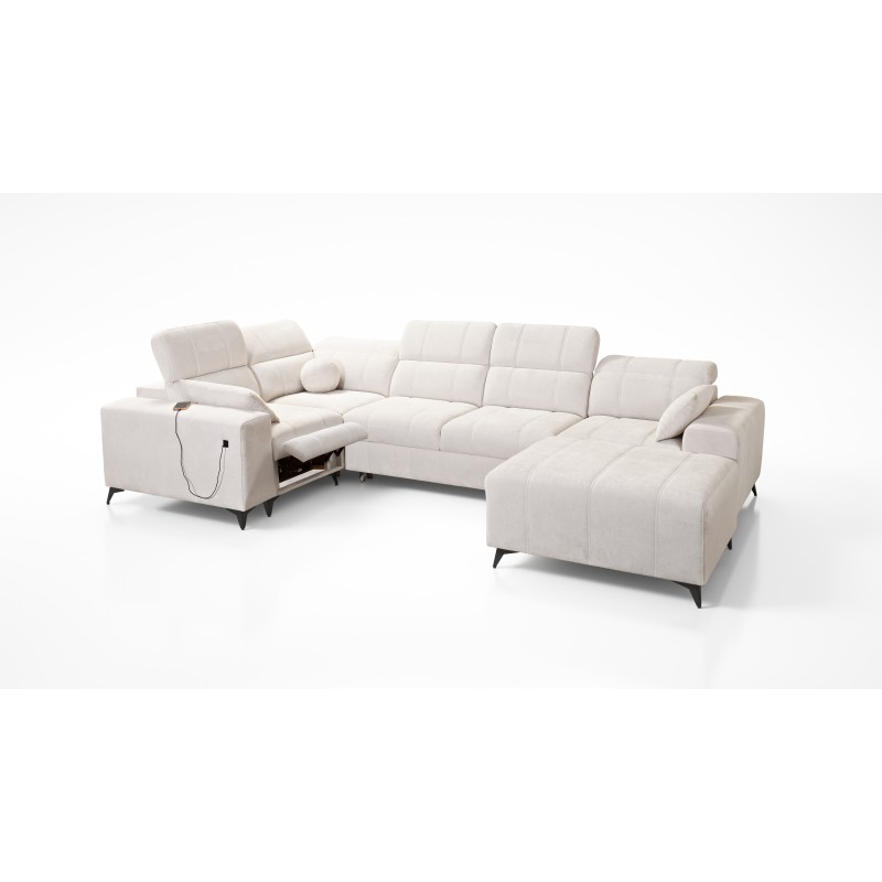 Narożnik w kształcie U ballagio IV mix z funkcją spania oraz funkcją relax tkanina Spring 1115 Narożnik w kształcie U ballagio IV mix z funkcją spania oraz funkcją relax tkanina Spring 1115
