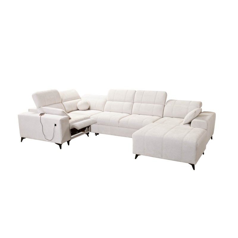 Narożnik w kształcie U ballagio IV mix z funkcją spania oraz funkcją relax tkanina Spring 1115 Narożnik w kształcie U ballagio IV mix z funkcją spania oraz funkcją relax tkanina Spring 1115