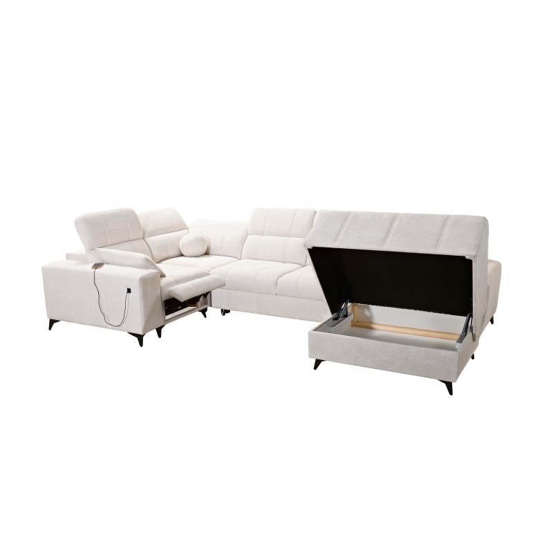 Narożnik w kształcie U ballagio IV mix z funkcją spania oraz funkcją relax tkanina Spring 1115 Narożnik w kształcie U ballagio IV mix z funkcją spania oraz funkcją relax tkanina Spring 1115