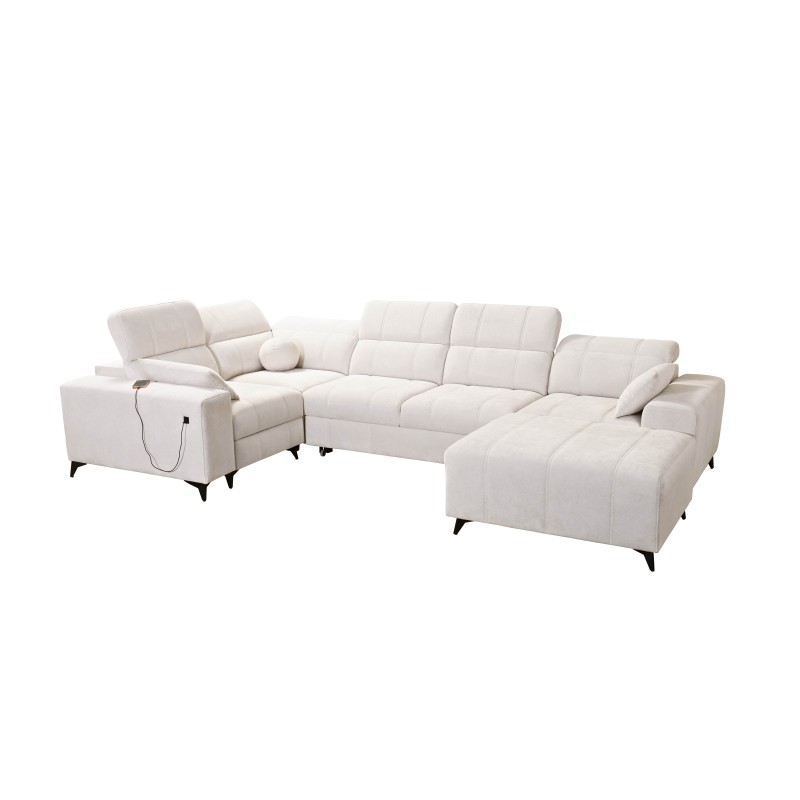 Narożnik w kształcie U ballagio IV mix z funkcją spania oraz funkcją relax tkanina Spring 1115 Narożnik w kształcie U ballagio IV mix z funkcją spania oraz funkcją relax tkanina Spring 1115