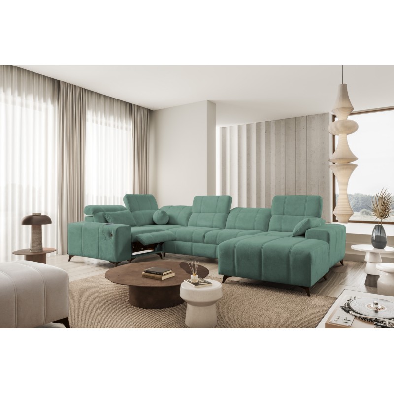 Narożnik w kształcie U ballagio IV mix z funkcją spania oraz funkcją relax tkanina Spring 1116 Narożnik w kształcie U ballagio IV mix z funkcją spania oraz funkcją relax tkanina Spring 1116