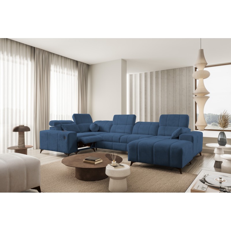 Narożnik w kształcie U ballagio IV mix z funkcją spania oraz funkcją relax tkanina Spring 1118 Narożnik w kształcie U ballagio IV mix z funkcją spania oraz funkcją relax tkanina Spring 1118