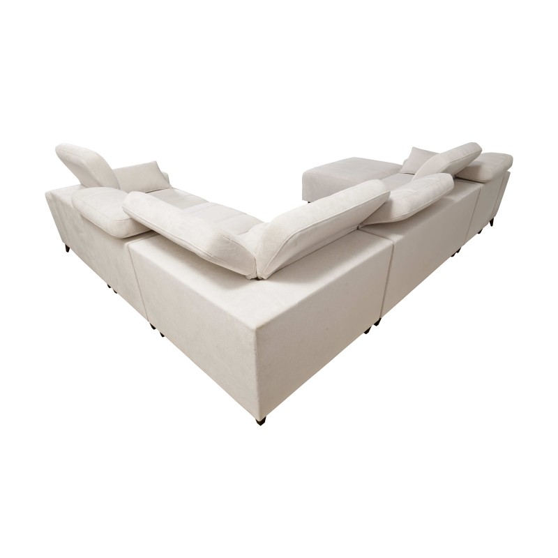 Narożnik w kształcie U ballagio VIII mix z funkcją spania oraz funkcją relax tkanina Spring 1101 Narożnik w kształcie U ballagio VIII mix z funkcją spania oraz funkcją relax tkanina Spring 1101