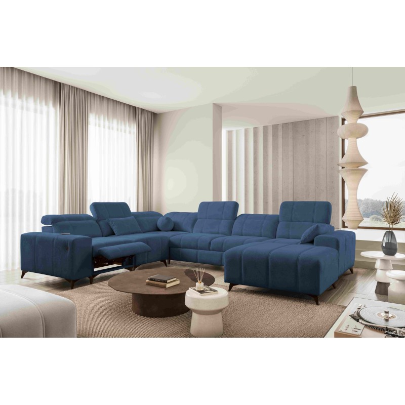 Narożnik w kształcie U ballagio VIII mix z funkcją spania oraz funkcją relax tkanina Spring 1118 Narożnik w kształcie U ballagio VIII mix z funkcją spania oraz funkcją relax tkanina Spring 1118