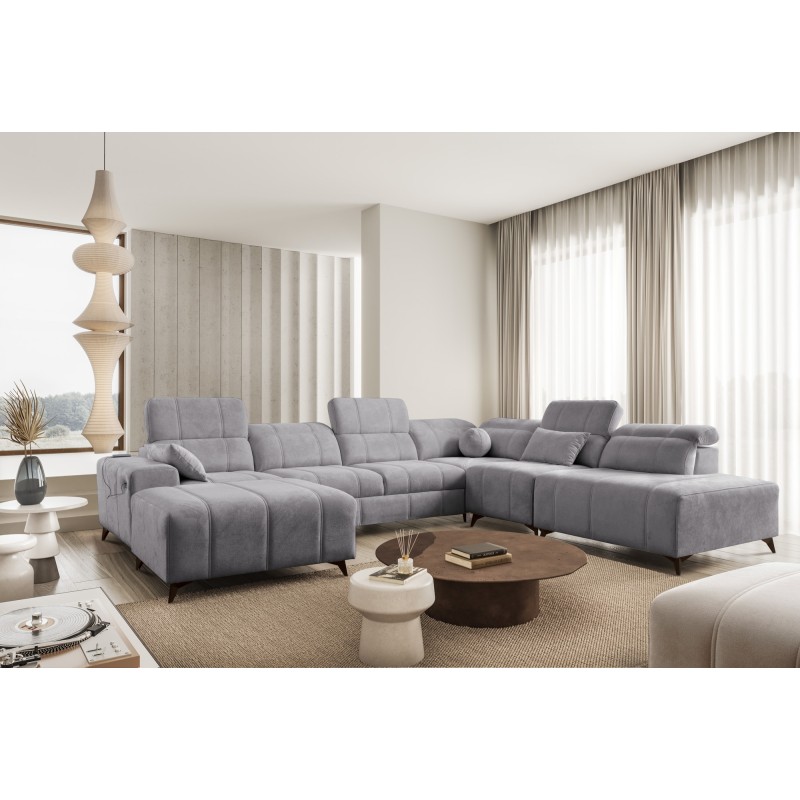 U-förmiges Sofa Ballagio X mit Schlaffunktion, Stoff Spring 1102 U-förmiges Sofa Ballagio X mit Schlaffunktion, Stoff Spring 1102