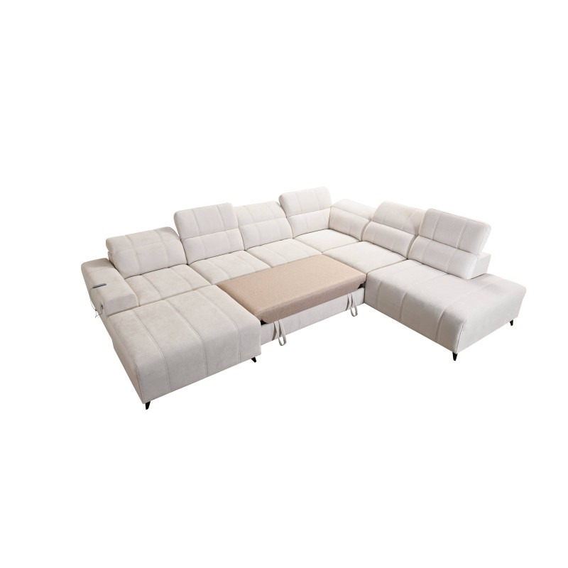 Sofá en forma de U ballagio X con función de cama, tela Spring 1115. Sofá en forma de U ballagio X con función de cama, tela Spring 1115.
