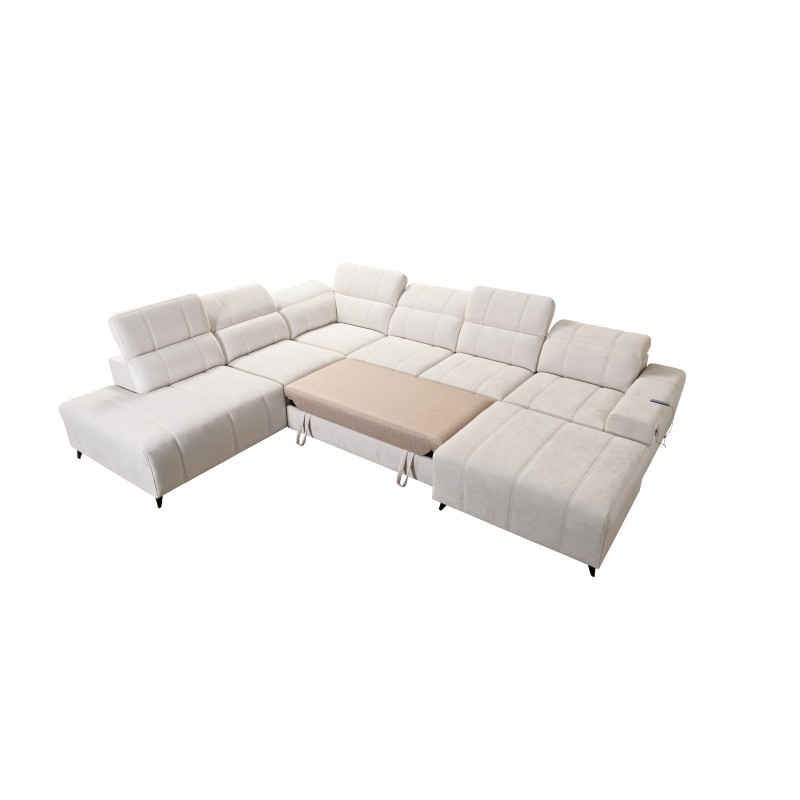 Sofá en forma de U ballagio X con función de cama, tela Spring 1115. Sofá en forma de U ballagio X con función de cama, tela Spring 1115.