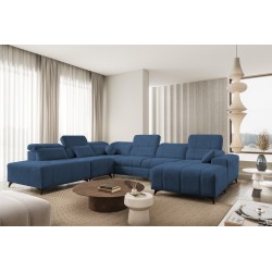 U-shaped corner sofa Ballagio X with a sleeping function, fabric Spring 1118