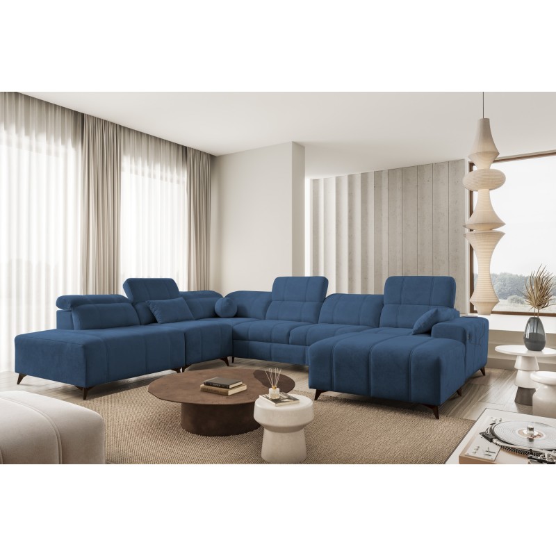 U-shaped corner sofa Ballagio X with a sleeping function, fabric Spring 1118 U-shaped corner sofa Ballagio X with a sleeping function, fabric Spring 1118