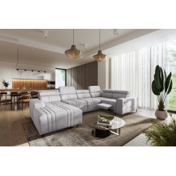 Narożnik w kształcie U Verona IV Mix z funkcją spania oraz funkcją relax manualna tkanian Vena 3