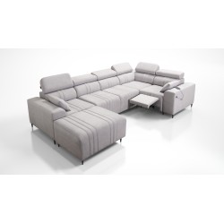 Narożnik w kształcie U Verona IV Mix z funkcją spania oraz funkcją relax manualna tkanian Vena 3 Narożnik w kształcie U Verona IV Mix z funkcją spania oraz funkcją relax manualna tkanian Vena 3