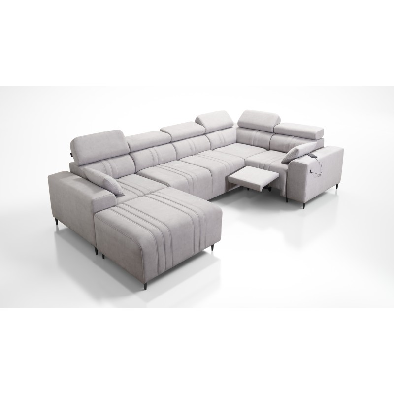 Narożnik w kształcie U Verona IV Mix z funkcją spania oraz funkcją relax manualna tkanian Vena 3 Narożnik w kształcie U Verona IV Mix z funkcją spania oraz funkcją relax manualna tkanian Vena 3