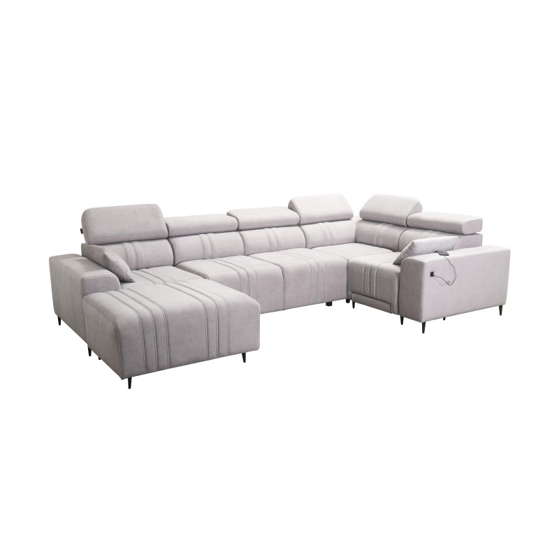 Narożnik w kształcie U Verona IV Mix z funkcją spania oraz funkcją relax manualna tkanian Vena 8 Narożnik w kształcie U Verona IV Mix z funkcją spania oraz funkcją relax manualna tkanian Vena 8