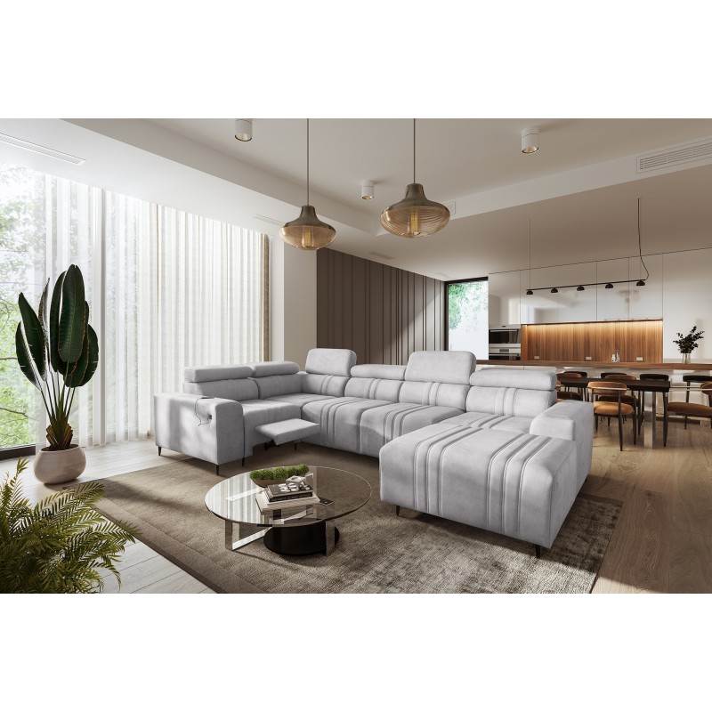 Narożnik w kształcie U Verona IV Mix z funkcją spania oraz funkcją relax manualna tkanian Vena 3 Narożnik w kształcie U Verona IV Mix z funkcją spania oraz funkcją relax manualna tkanian Vena 3