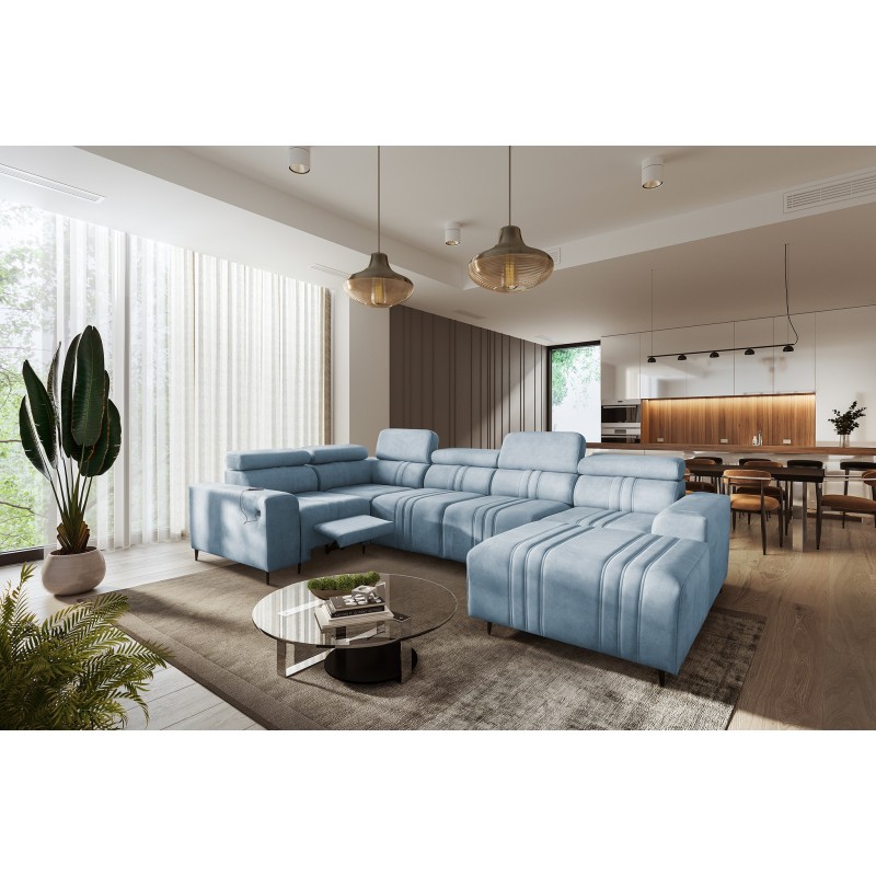 Narożnik w kształcie U Verona IV Mix z funkcją spania oraz funkcją relax manualna tkanian Vena 6 Narożnik w kształcie U Verona IV Mix z funkcją spania oraz funkcją relax manualna tkanian Vena 6
