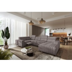 Narożnik w kształcie U Verona IV Mix z funkcją spania oraz funkcją relax manualna tkanian Vena 8