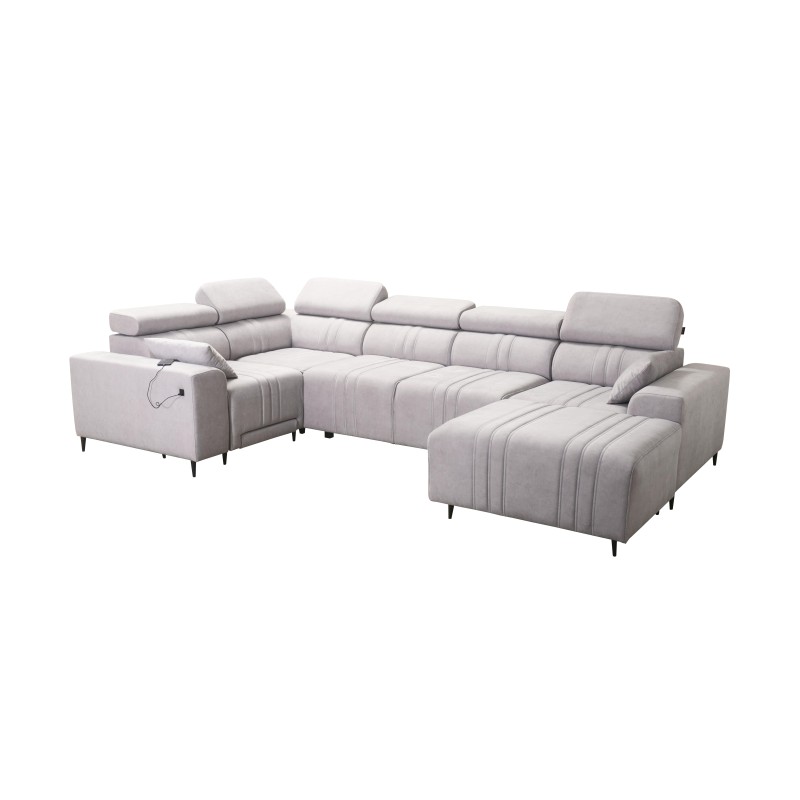 Narożnik w kształcie U Verona IV Mix z funkcją spania oraz funkcją relax manualna tkanian Vena 9 Narożnik w kształcie U Verona IV Mix z funkcją spania oraz funkcją relax manualna tkanian Vena 9