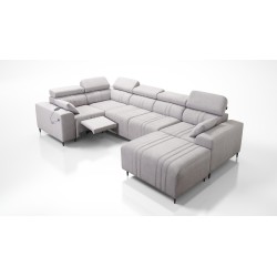 Narożnik w kształcie U Verona IV Mix z funkcją spania oraz funkcją relax manualna tkanian Vena 10 Narożnik w kształcie U Verona IV Mix z funkcją spania oraz funkcją relax manualna tkanian Vena 10