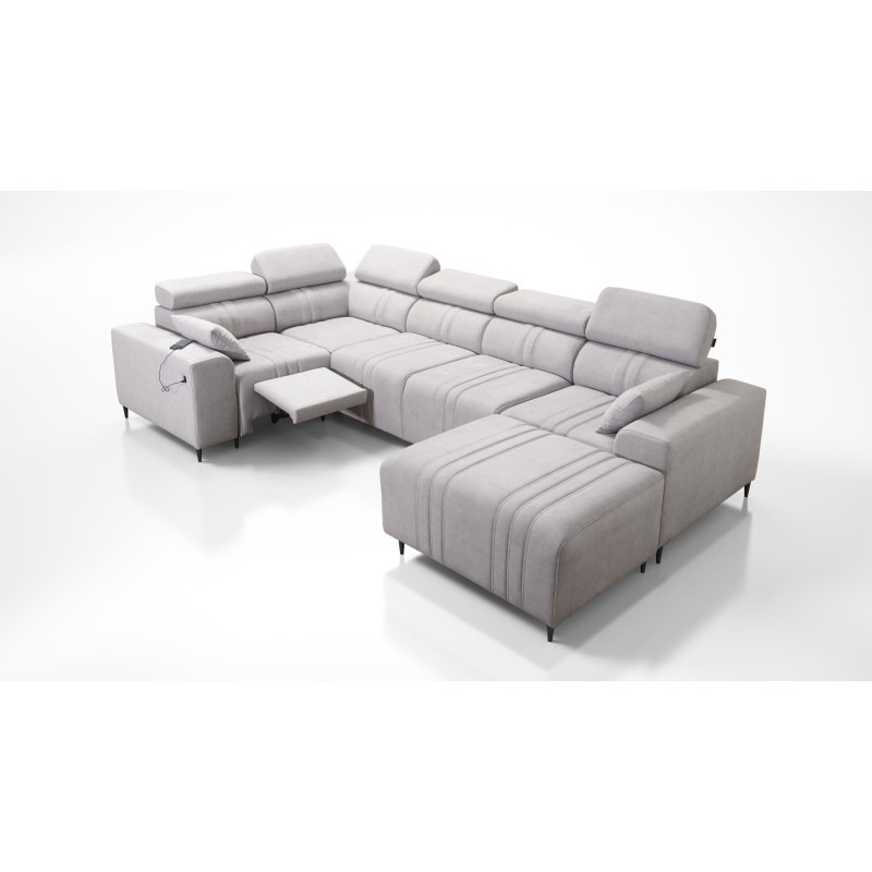 Narożnik w kształcie U Verona IV Mix z funkcją spania oraz funkcją relax manualna tkanian Vena 10 Narożnik w kształcie U Verona IV Mix z funkcją spania oraz funkcją relax manualna tkanian Vena 10