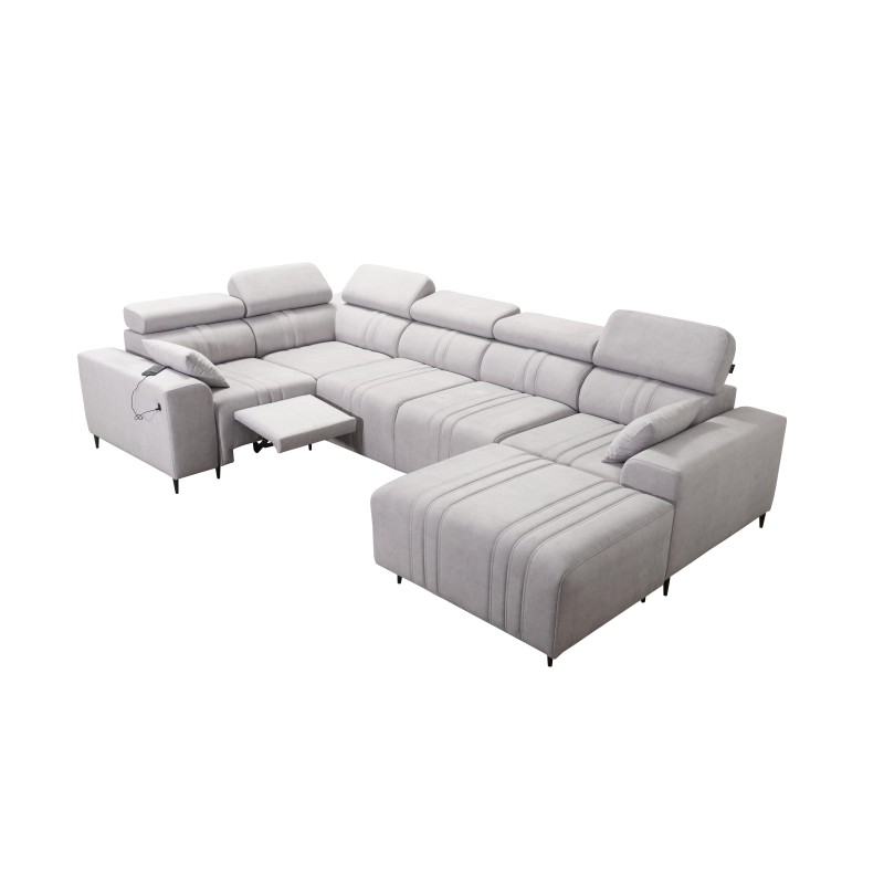 Narożnik w kształcie U Verona IV Mix z funkcją spania oraz funkcją relax manualna tkanian Vena 10 Narożnik w kształcie U Verona IV Mix z funkcją spania oraz funkcją relax manualna tkanian Vena 10