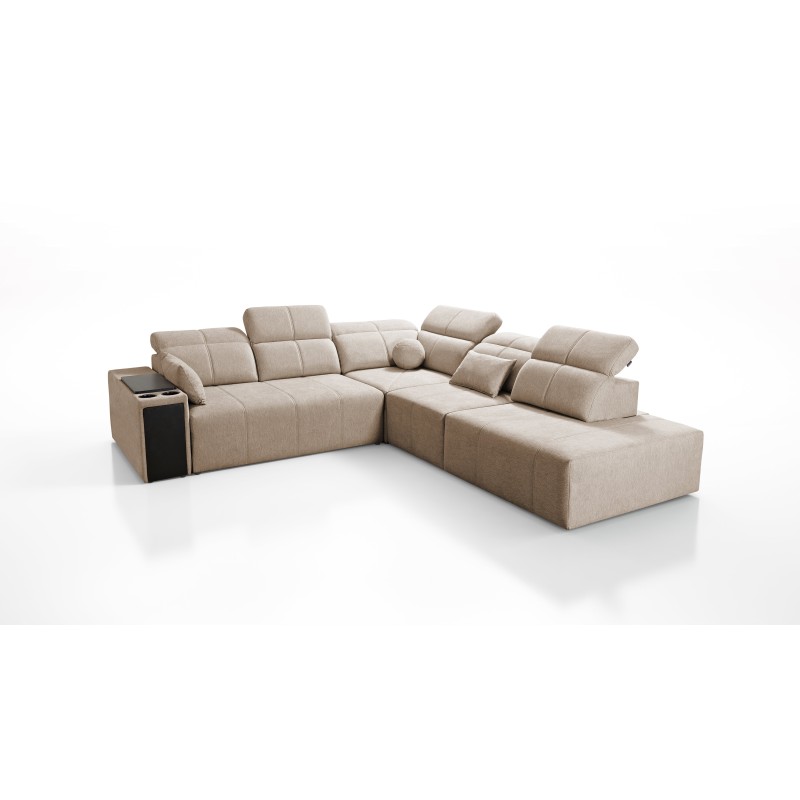 Milano IX corner sofa with sleeping function in Plecionka fabric, Verita 39 - a combination of style and functionality Milano IX corner sofa with sleeping function in Plecionka fabric, Verita 39 - a combination of style and functionality