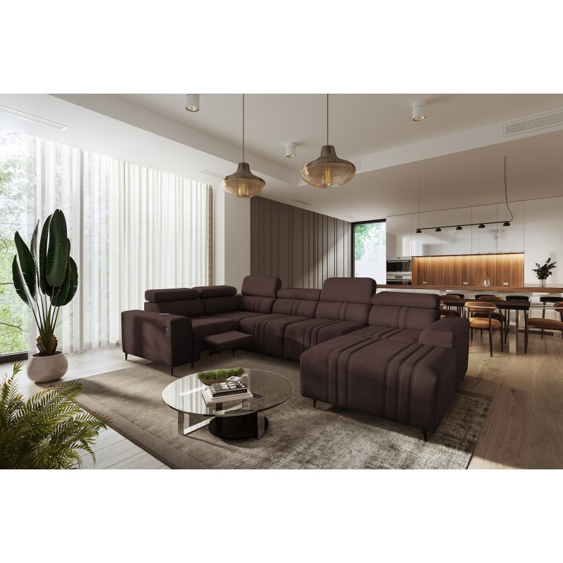 Narożnik w kształcie U Verona IV Mix z funkcją spania oraz funkcją relax manualna tkanian Vena 13 Narożnik w kształcie U Verona IV Mix z funkcją spania oraz funkcją relax manualna tkanian Vena 13